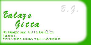 balazs gitta business card